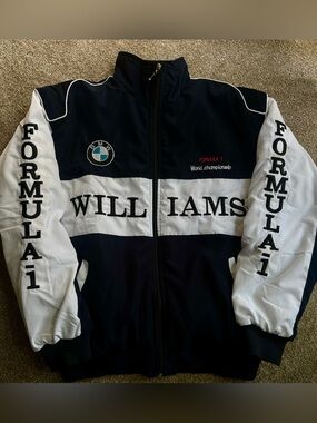 BMW Navy and White Racing Windbreaker Jacket